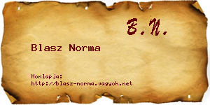 Blasz Norma névjegykártya